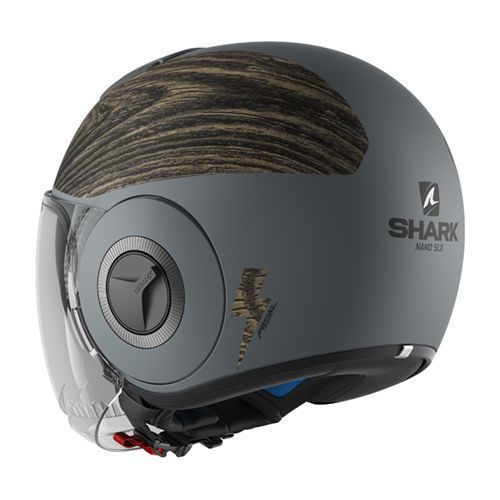 CAPACETE SHARK NANO SIJI PRATA/CASTANHO/BEGE (SNE) - M -