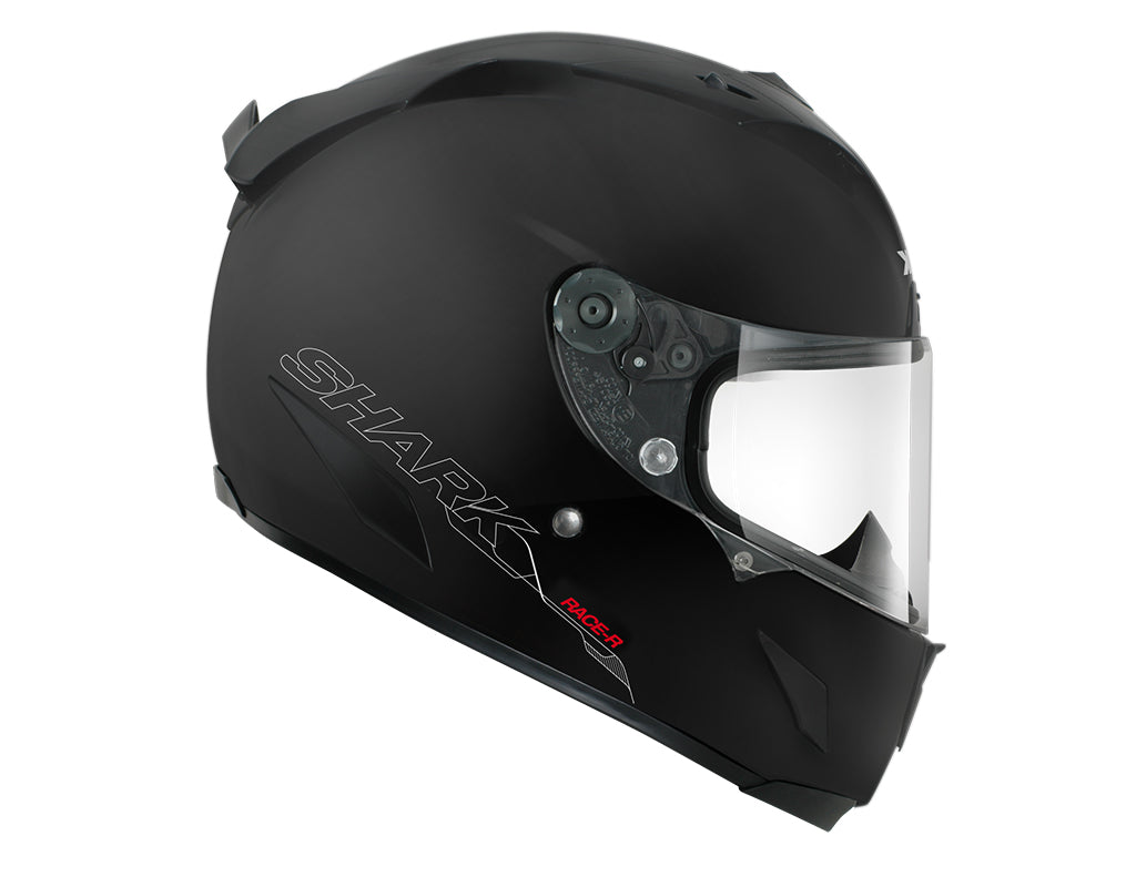 CAPACETE SHARK RACE-R PRO BLANK PRETO MAT (KMA) - L -