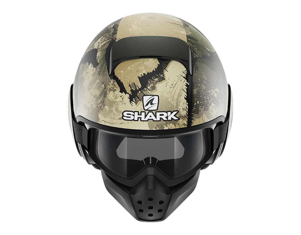CAPACETE SHARK DRAK EVOK MAT PRT/VRD/PRATA (KGS) - L -