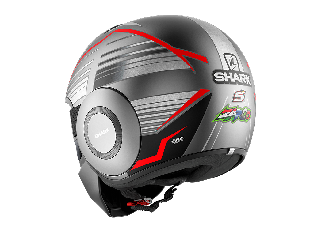 CAPACETE SHARK STREET DRAK ZARCO MAT ANT/PRATA/VRM (ASR) - M-