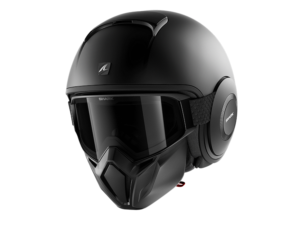 CAPACETE SHARK STREET DRAK BLANK MAT PRETO (KMA) - XS -
