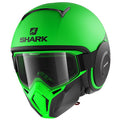 CAPACETE SHARK STREET DRAK NEON SERIE MAT VERD/PRT (GKK) - L -
