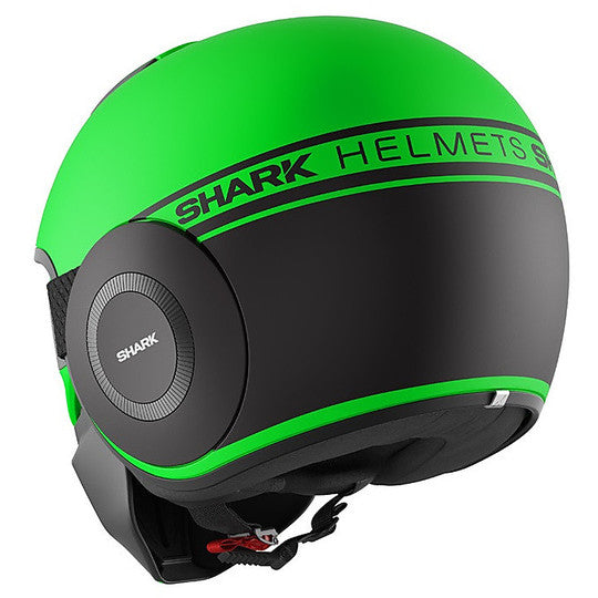 CAPACETE SHARK STREET DRAK NEON SERIE MAT VERD/PRT (GKK) - M -