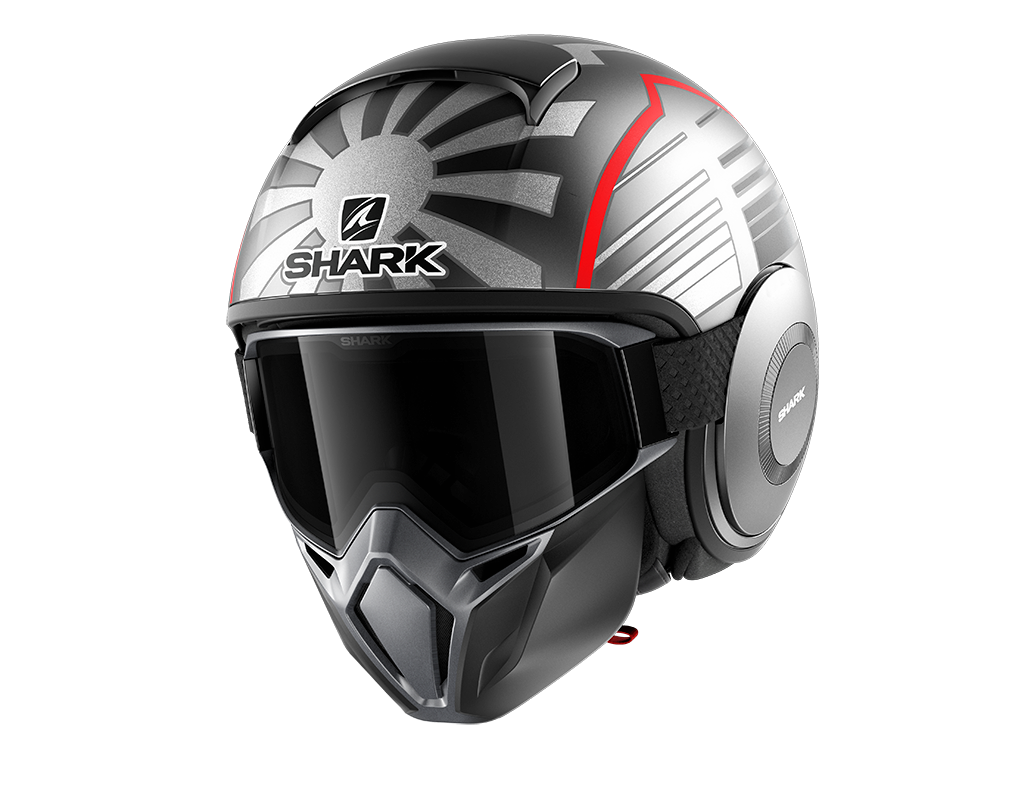 CAPACETE SHARK STREET DRAK ZARCO MAT ANT/PRATA/VRM (ASR) - S-
