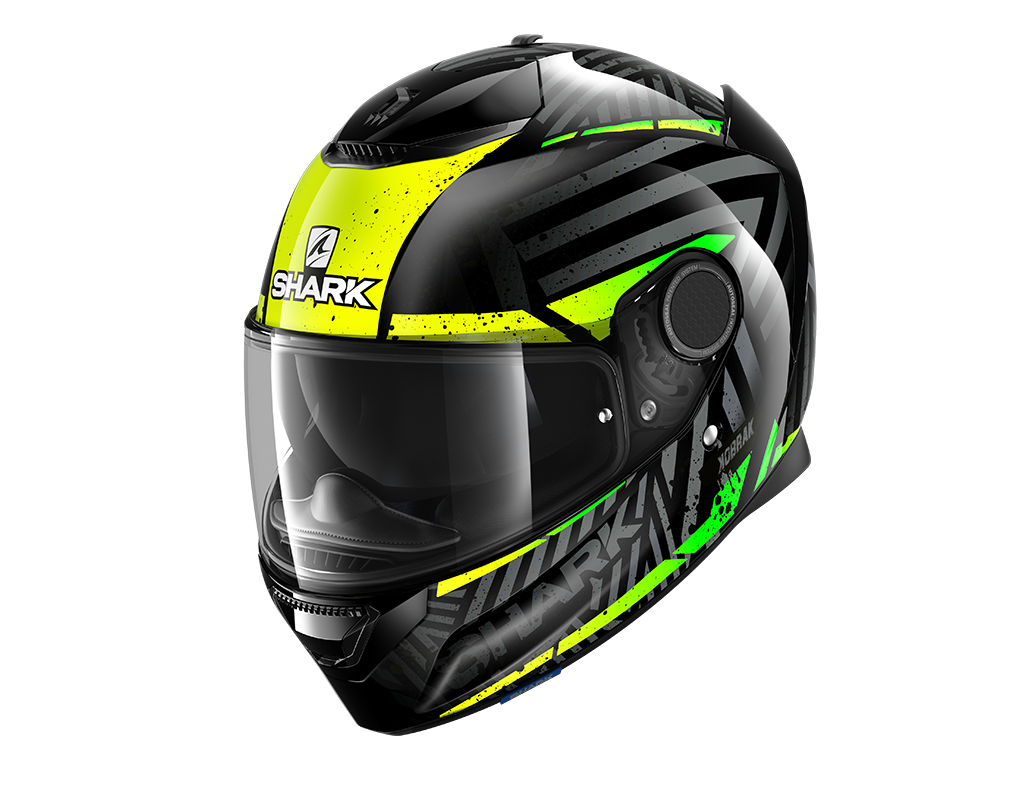 CAPACETE SHARK SPARTAN KOBRAK PRT/AMA/VRD (KYG) - XL -