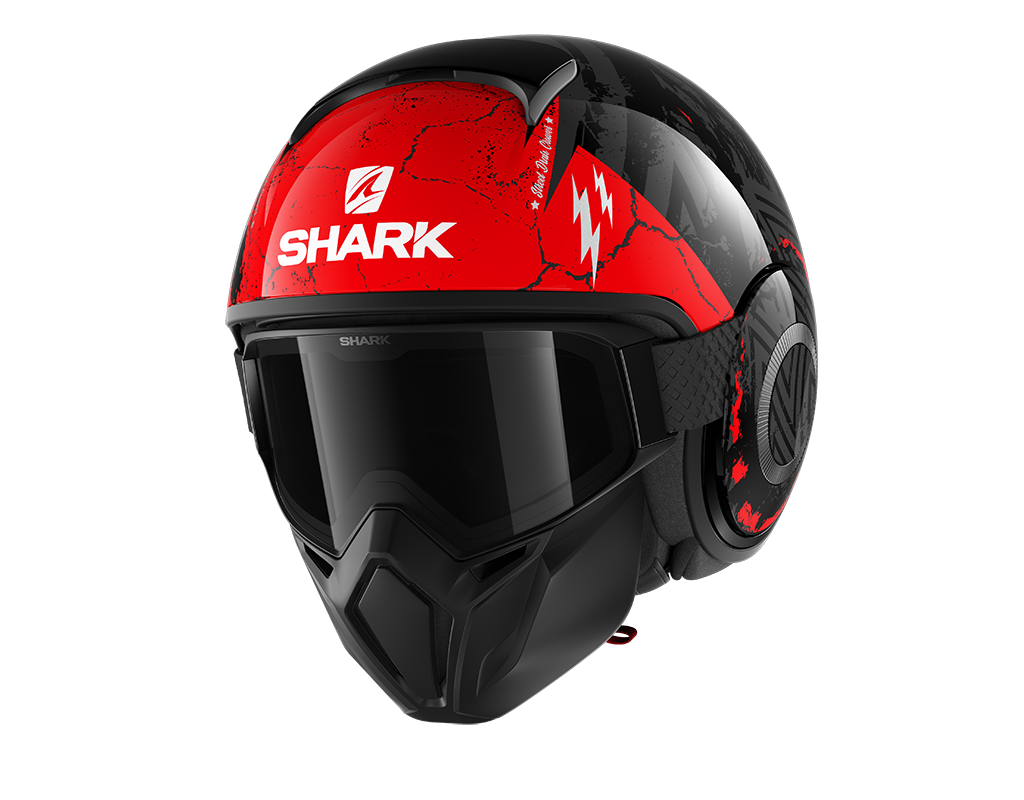 CAPACETE SHARK STREET DRAK CROWER PRT/ANT/VRM (KAR) - L -