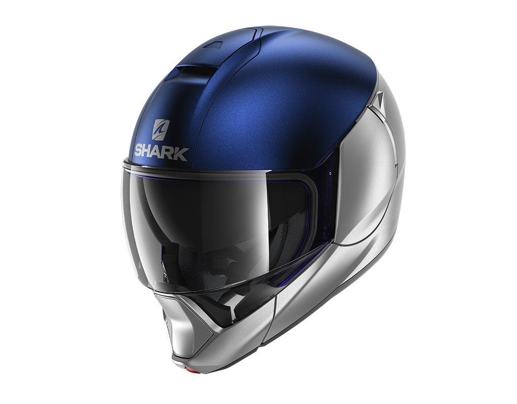 CAPACETE SHARK EVOJET DUAL BLANK PRATA/AZUL/PRATA MAT (SBS) - L -