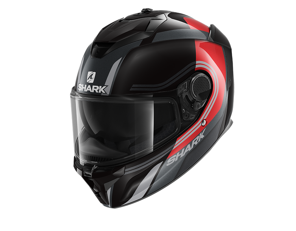 CAPACETE SHARK SPARTAN GT TRACKER PRT/VRM/PRA (KRS) - L -