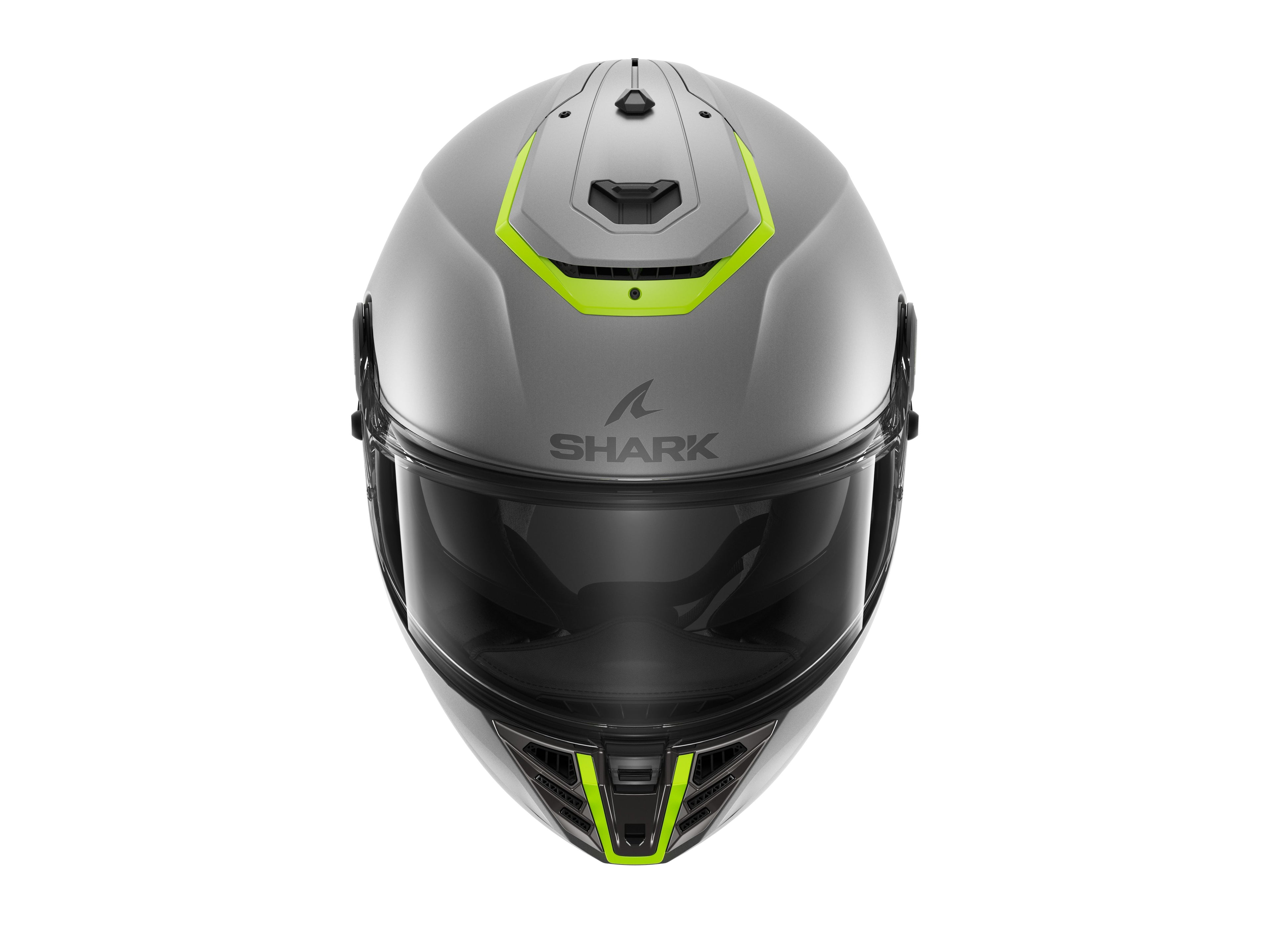 CAPACETE SHARK SPARTAN RS BLANK MAT SP PRATA/AMARELO/PRATA (SYS) - XL -