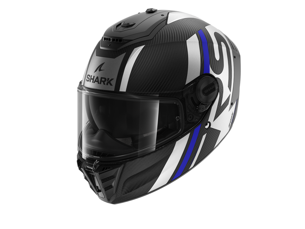 CAPACETE SHARK SPARTAN RS CARBON SHAWN MAT AZL/PRATA (DBS) - XL -