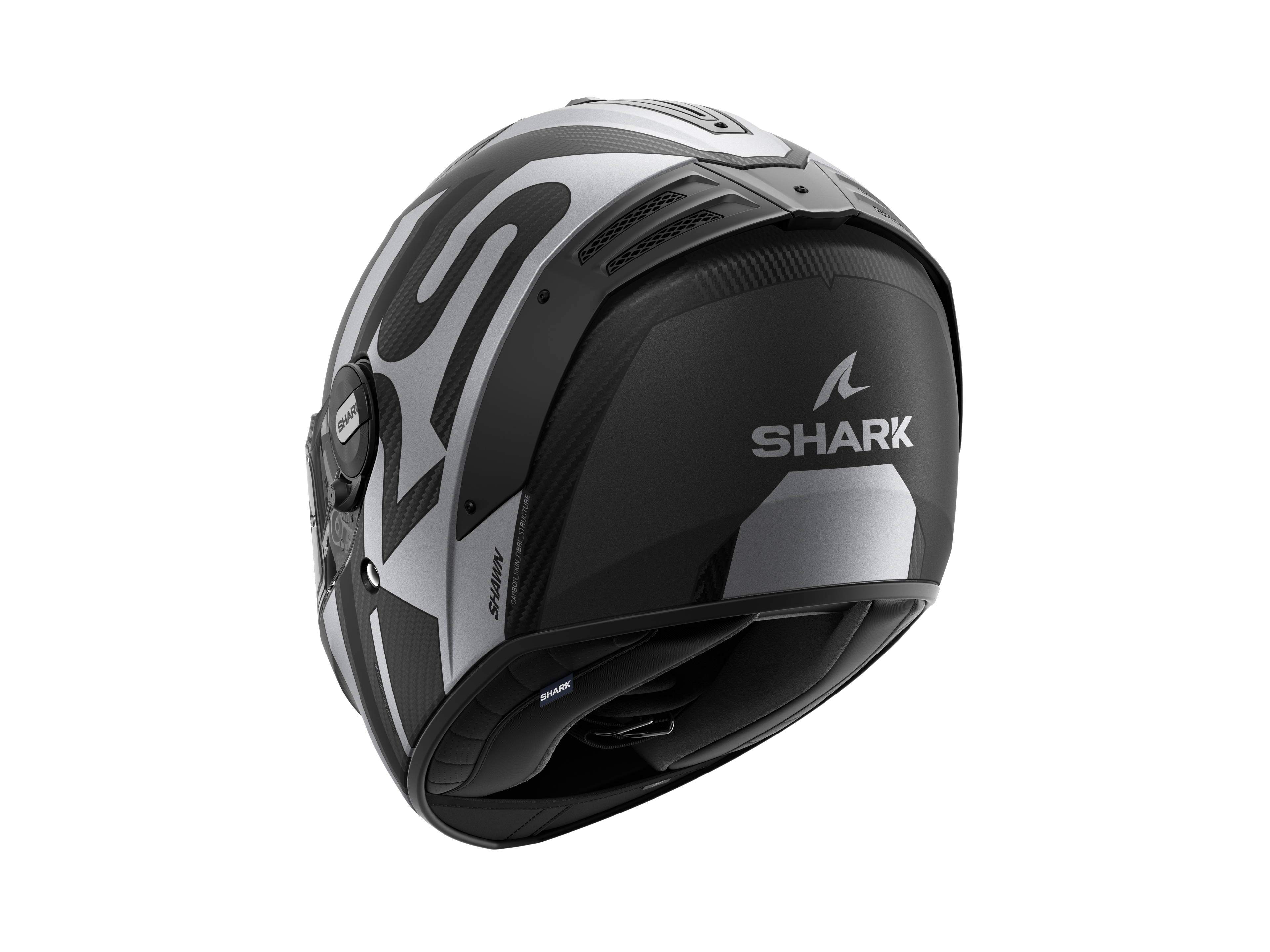 CAPACETE SHARK SPARTAN RS CARBON SHAWN MAT PRT/PRATA (DKS) - M -
