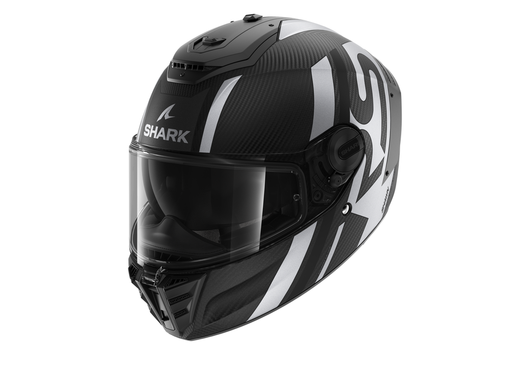 CAPACETE SHARK SPARTAN RS CARBON SHAWN MAT PRT/PRATA (DKS) - L -