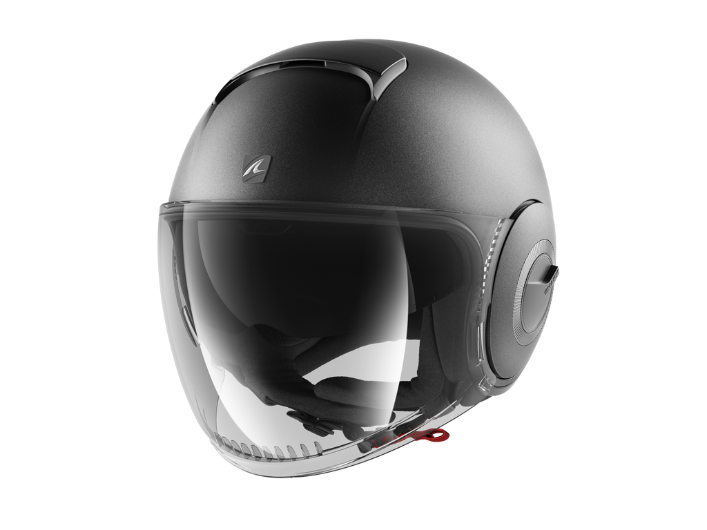CAPACETE SHARK NANO BLANK CINZA MAT (A06) - S -