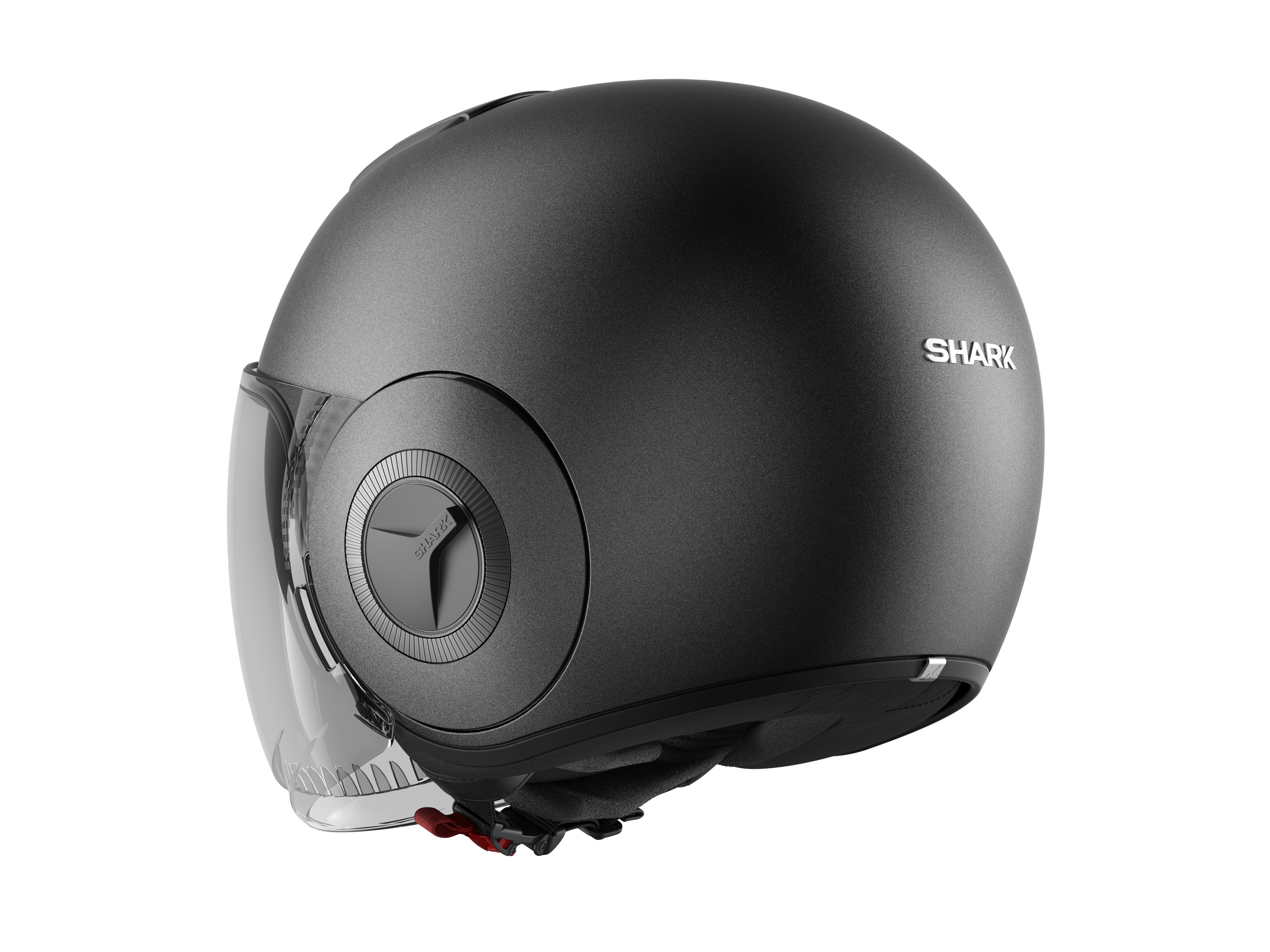 CAPACETE SHARK NANO BLANK CINZA MAT (A06) - S -