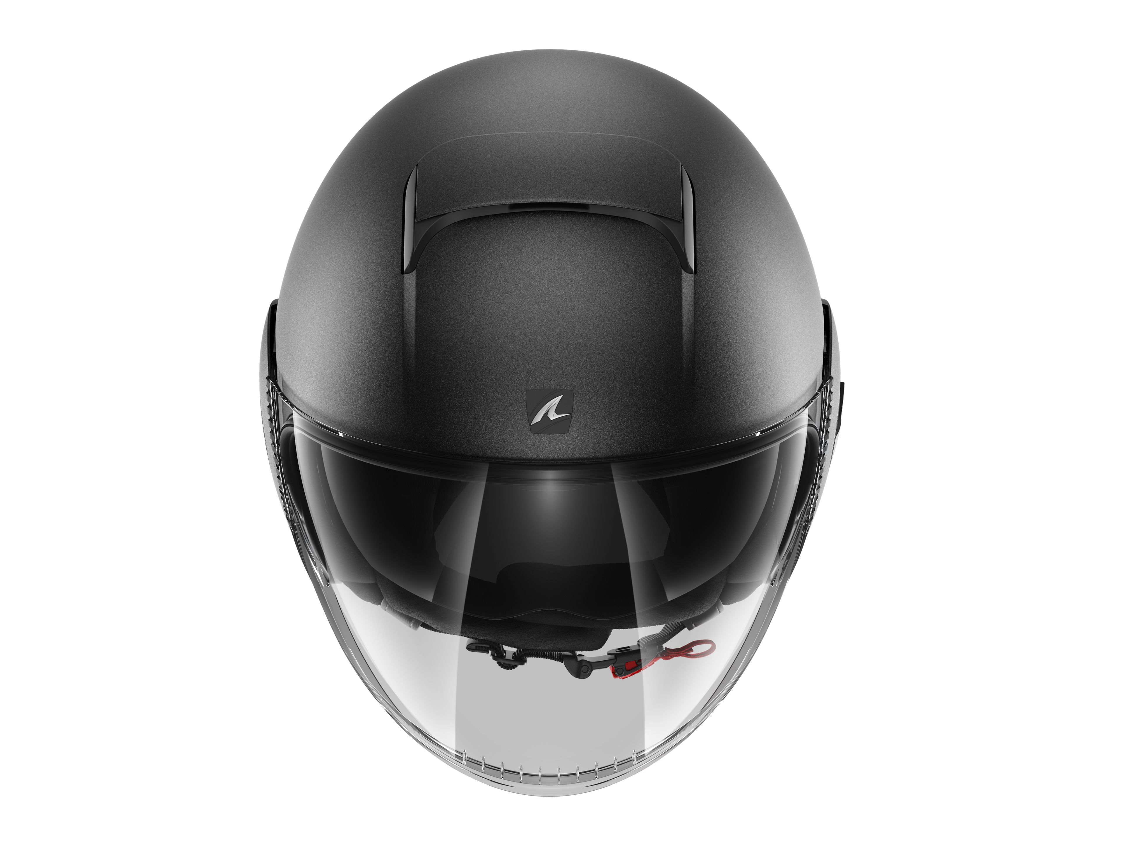 CAPACETE SHARK NANO BLANK CINZA MAT (A06) - S -