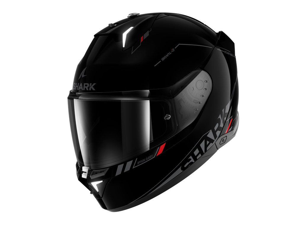 CAPACETE SHARK SKWAL i3 BLANK SPPRETO/ANTRACITE/VERMELHO (KAR) - M -