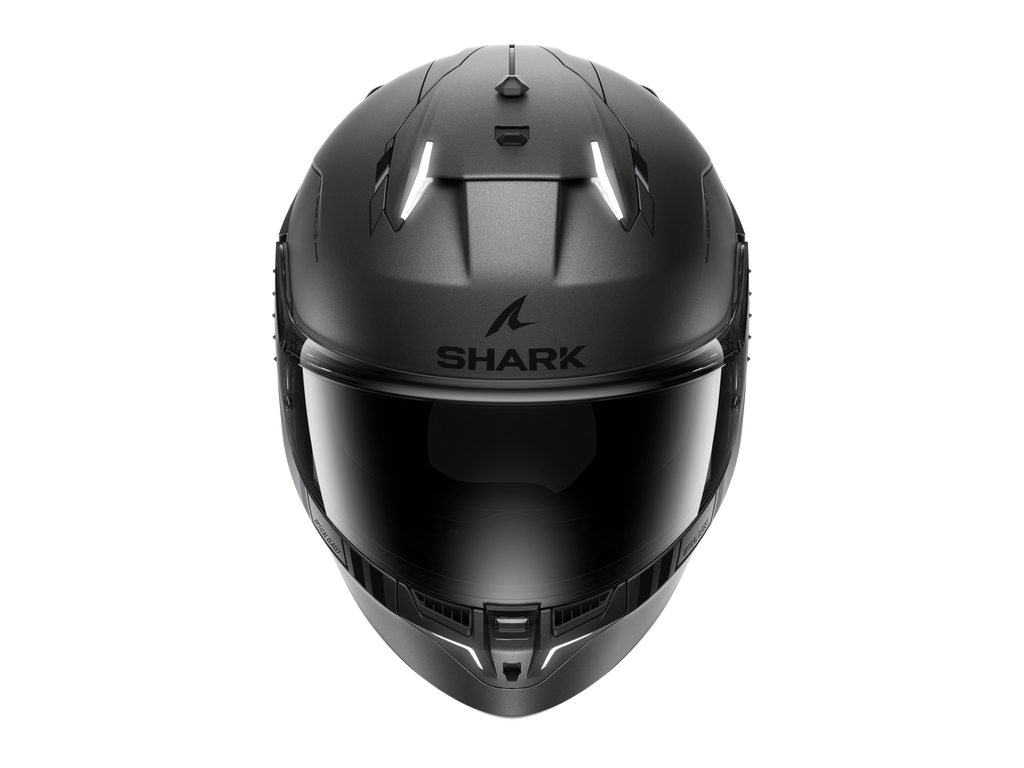 CAPACETE SHARK SKWAL i3 BLANK SP MAT ANTRACITE/PRETO/PRATA (AKS) - M -