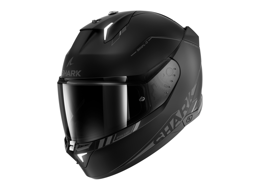 CAPACETE SHARK SKWAL i3 BLANK SP MAT PRETO/ANTRACITE/PRETO (KAK) - XS