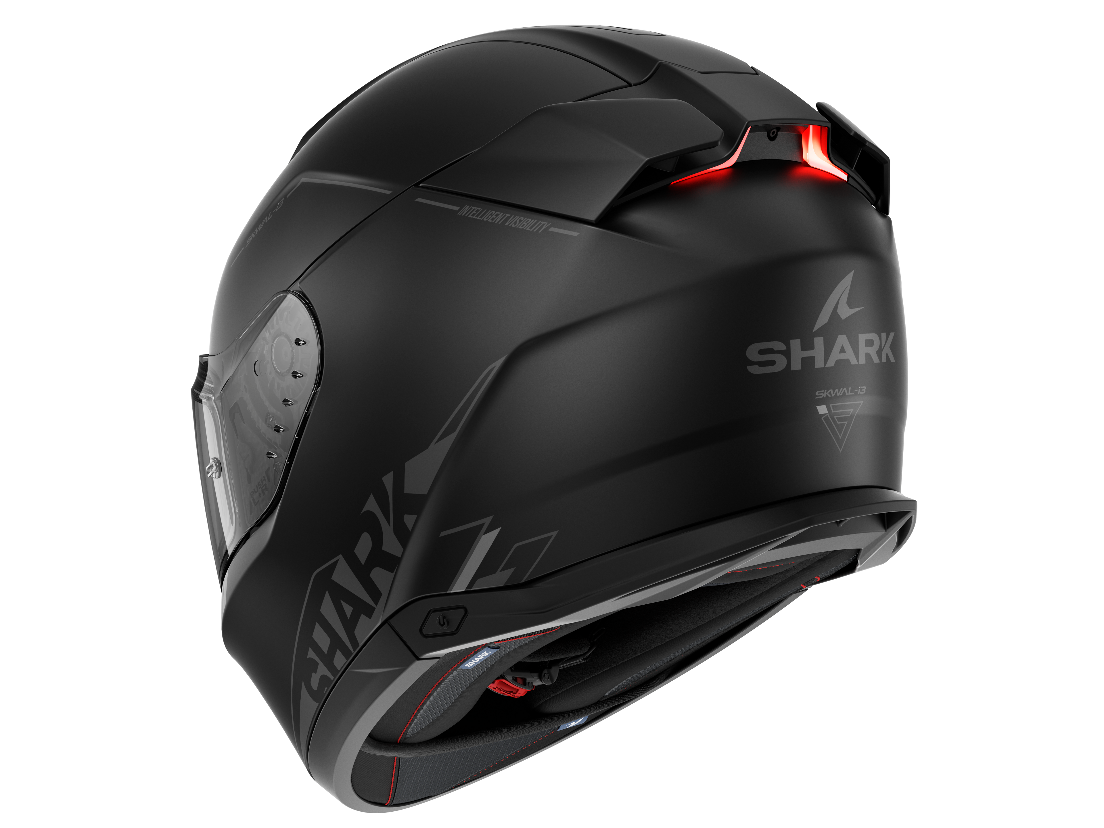 CAPACETE SHARK SKWAL i3 BLANK SP MAT PRETO/ANTRACITE/PRETO (KAK) - XS