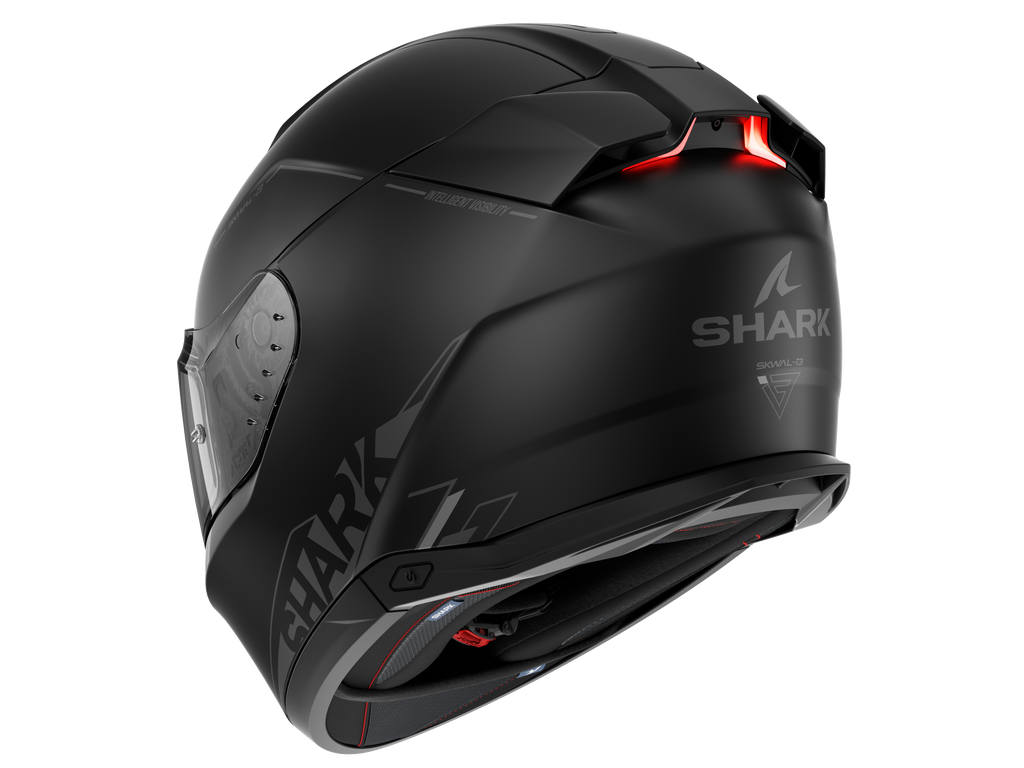 CAPACETE SHARK SKWAL i3 BLANK SP MAT PRETO/ANTRACITE/PRETO (KAK) - L