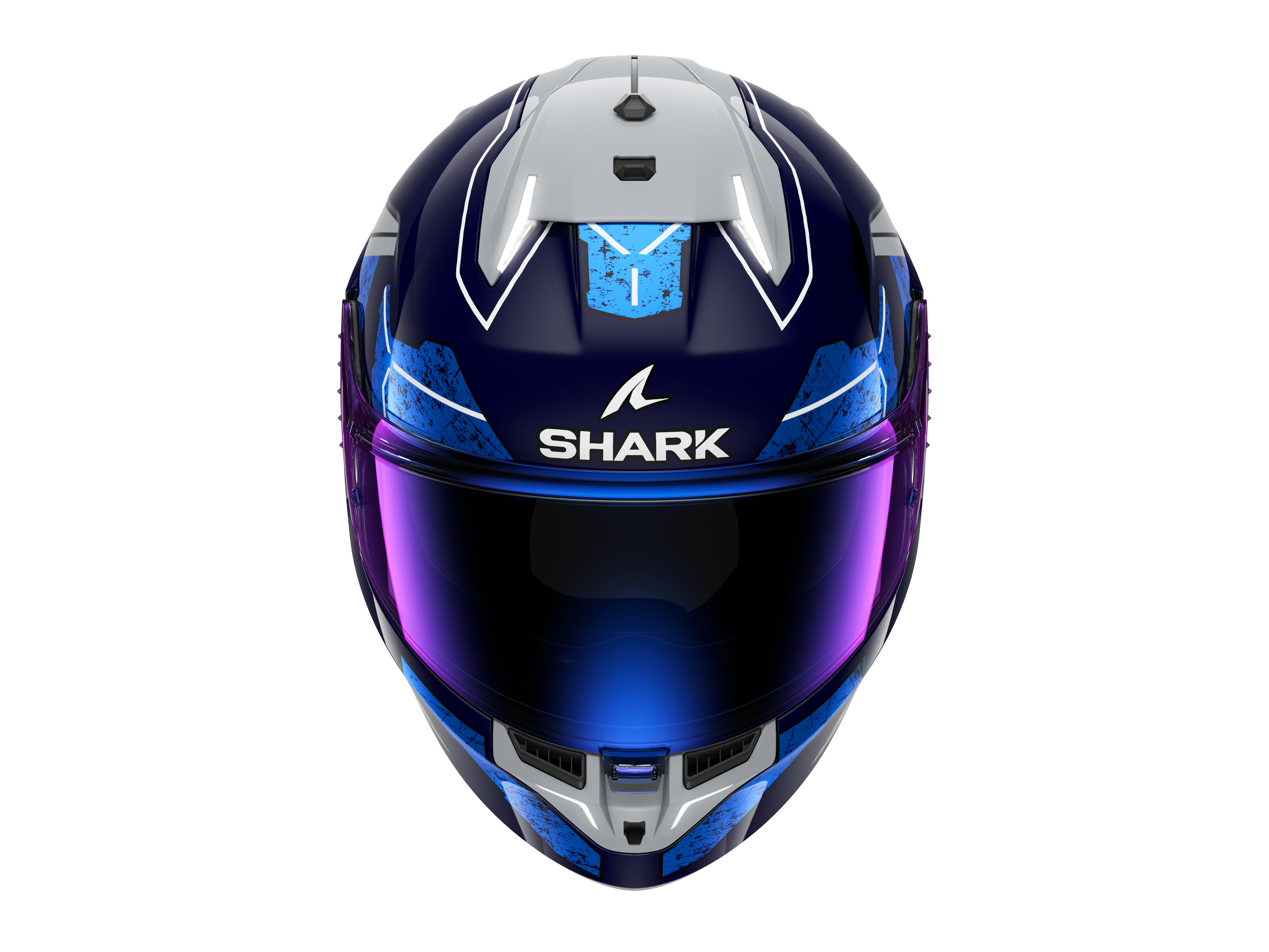 CAPACETE SHARK SKWAL i3 RHAD AZUL/CROMADO/PRATA (BUS) - XL