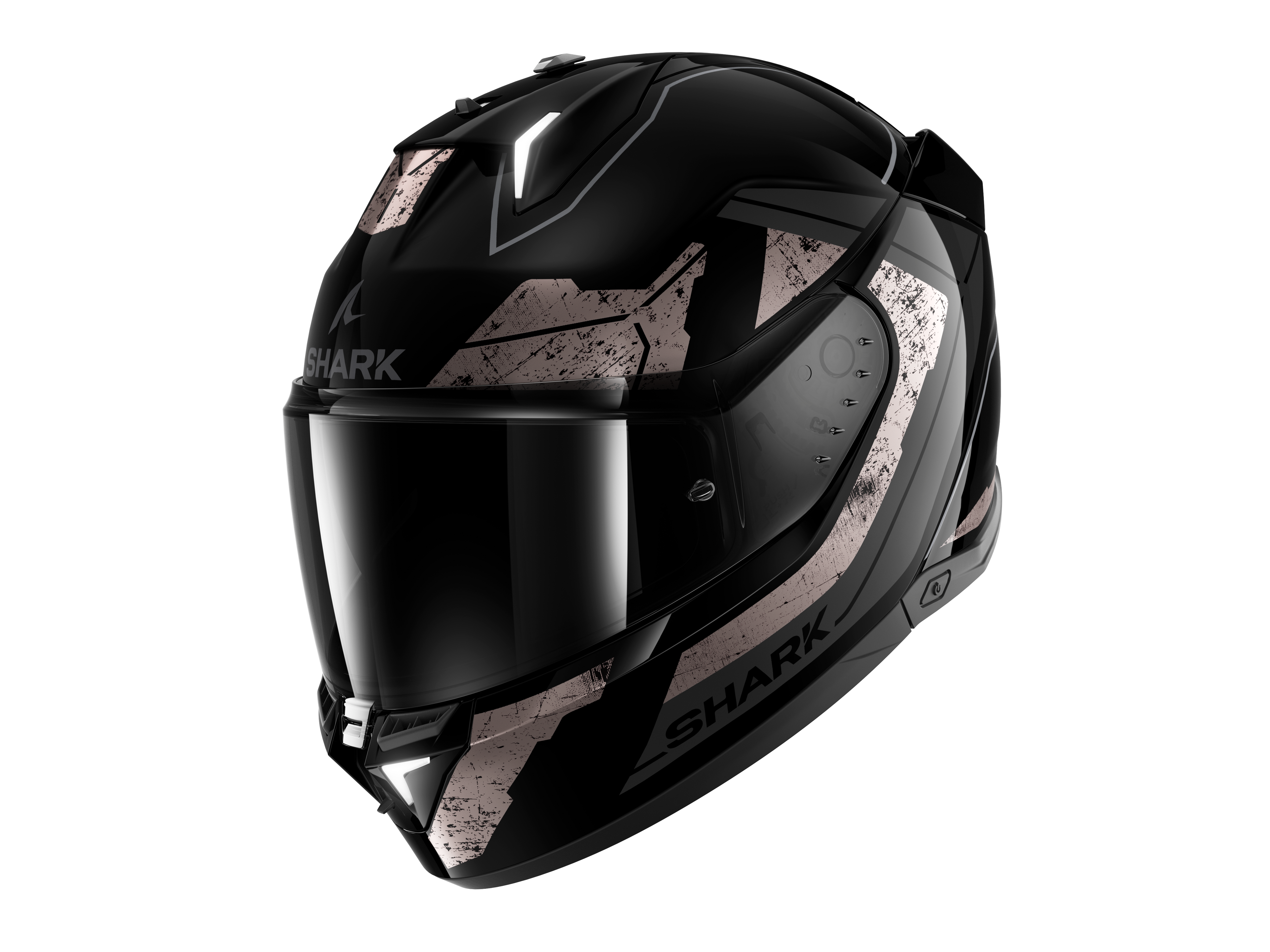 CAPACETE SHARK SKWAL i3 RHAD PRETO/CROMADO/ANTRACITE (KUA) - L -