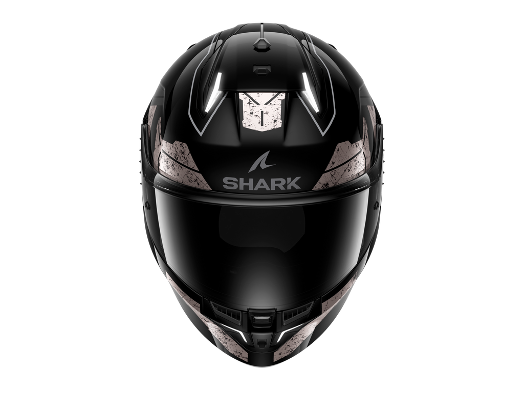 CAPACETE SHARK SKWAL i3 RHAD PRETO/CROMADO/ANTRACITE (KUA) - L -