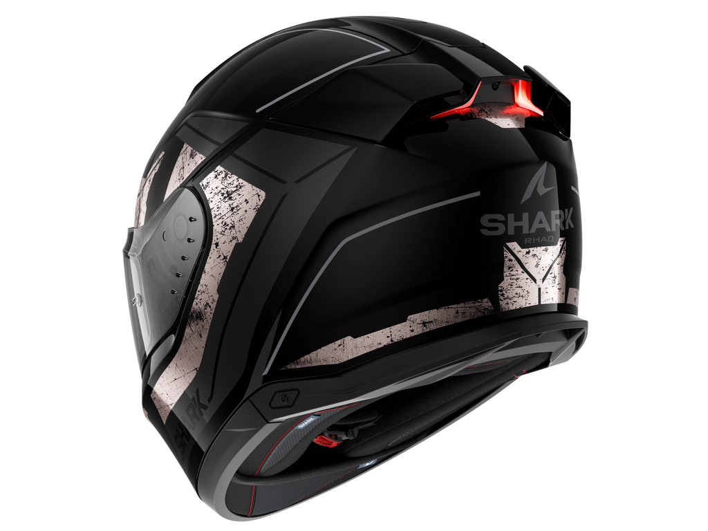 CAPACETE SHARK SKWAL i3 RHAD PRETO/CROMADO/ANTRACITE (KUA) - L -