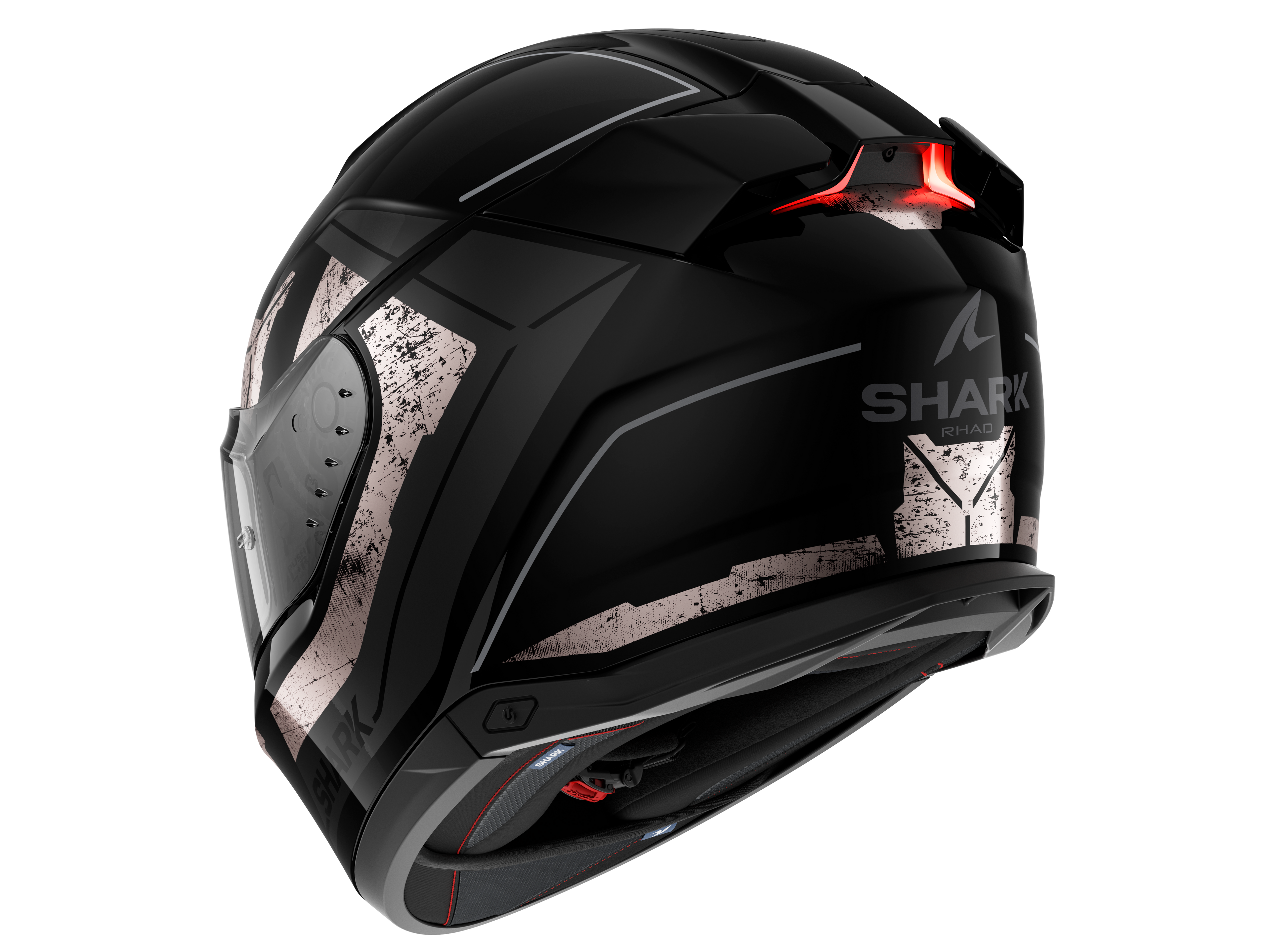 CAPACETE SHARK SKWAL i3 RHAD PRETO/CROMADO/ANTRACITE (KUA) - L -