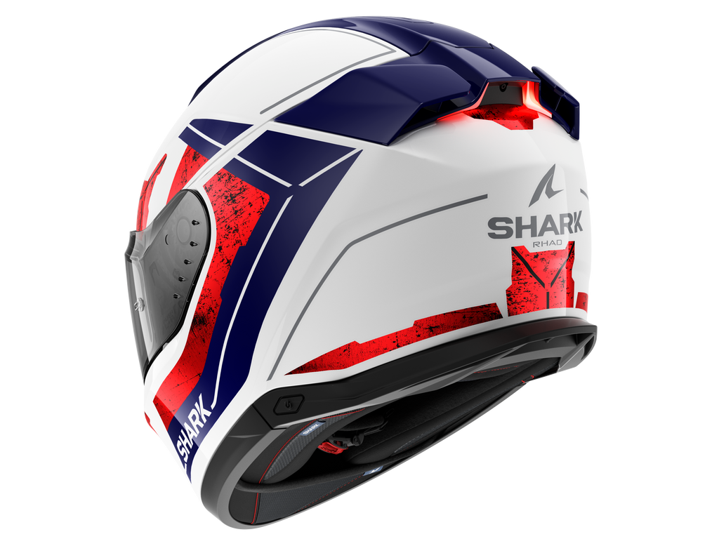 CAPACETE SHARK SKWAL i3 RHAD BRANCO/CROMADO/VERMELHO (WUR) - XL -
