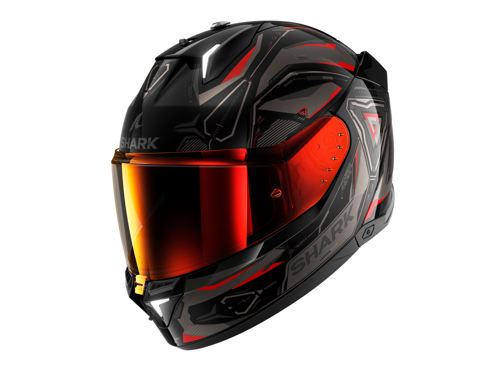 CAPACETE SHARK SKWAL i3 LINIK PRETO/ANTRACITE/VERMELHO (KAR) - M