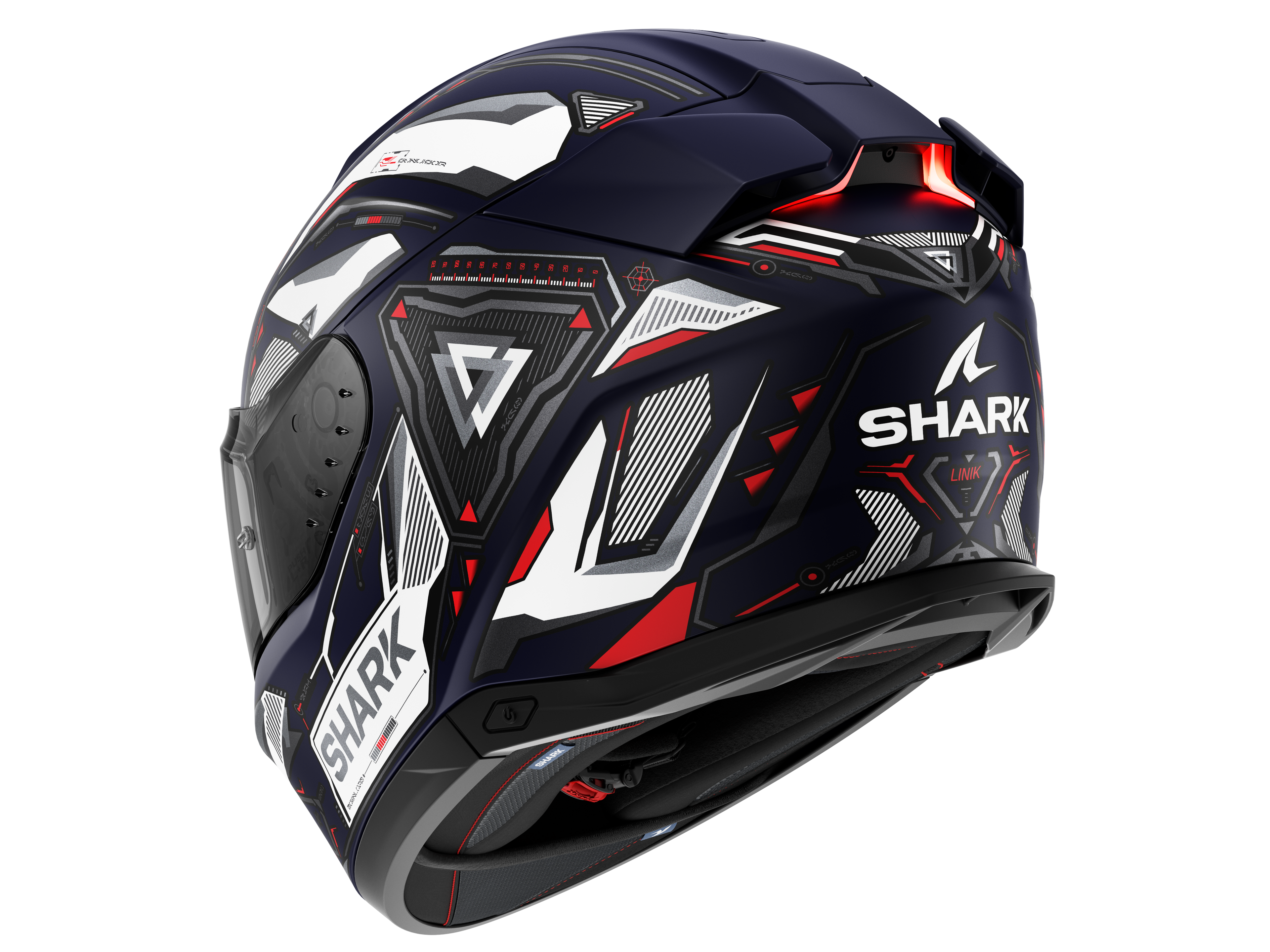 CAPACETE SHARK SKWAL i3 LINIK MAT AZUL/BRANCO/VERMELHO (BWR) - M -