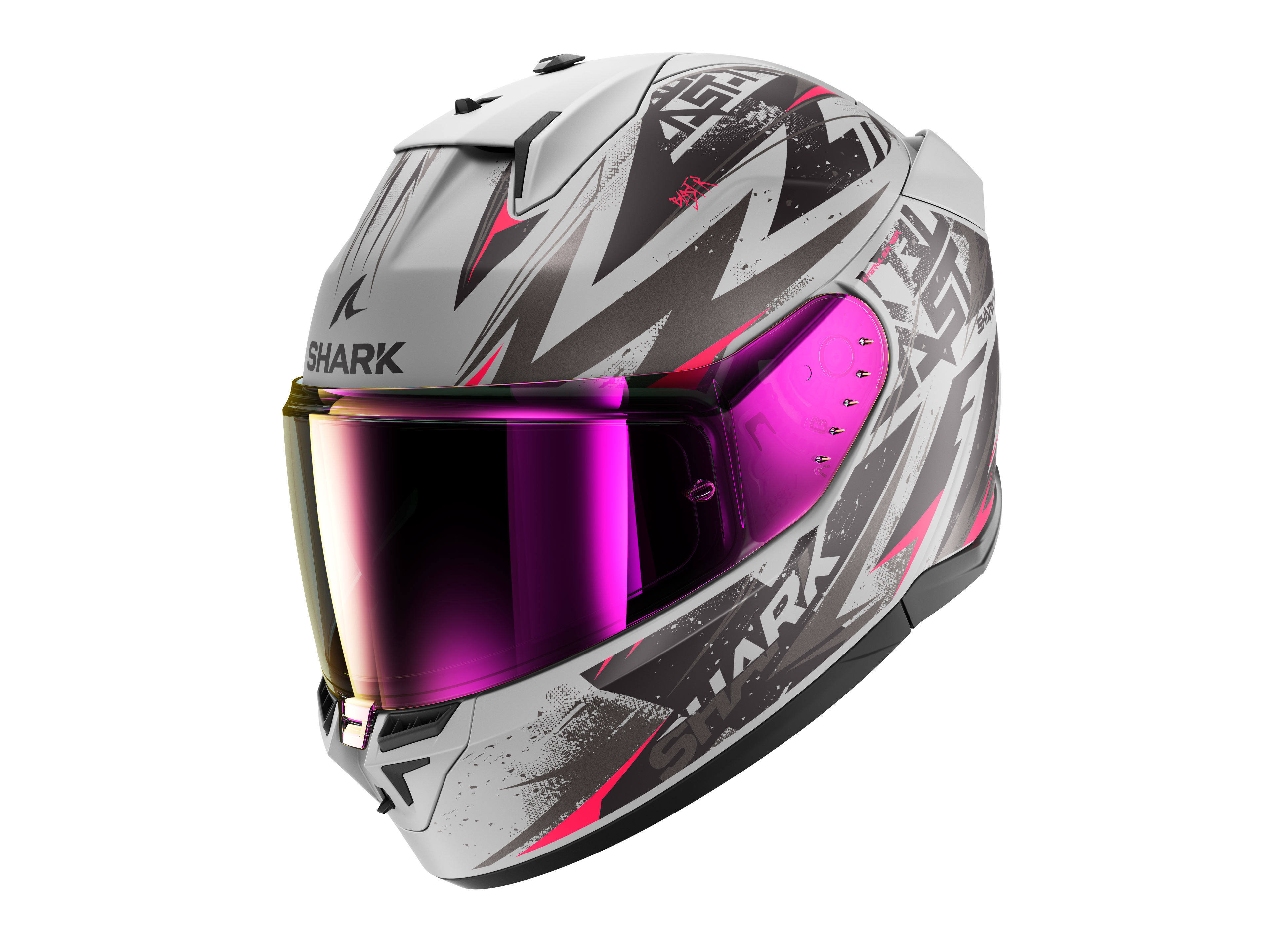 CAPACETE SHARK D-SKWAL 3 BLAST-R MAT PRATA/ROSA/PRETO (SVK) - S -