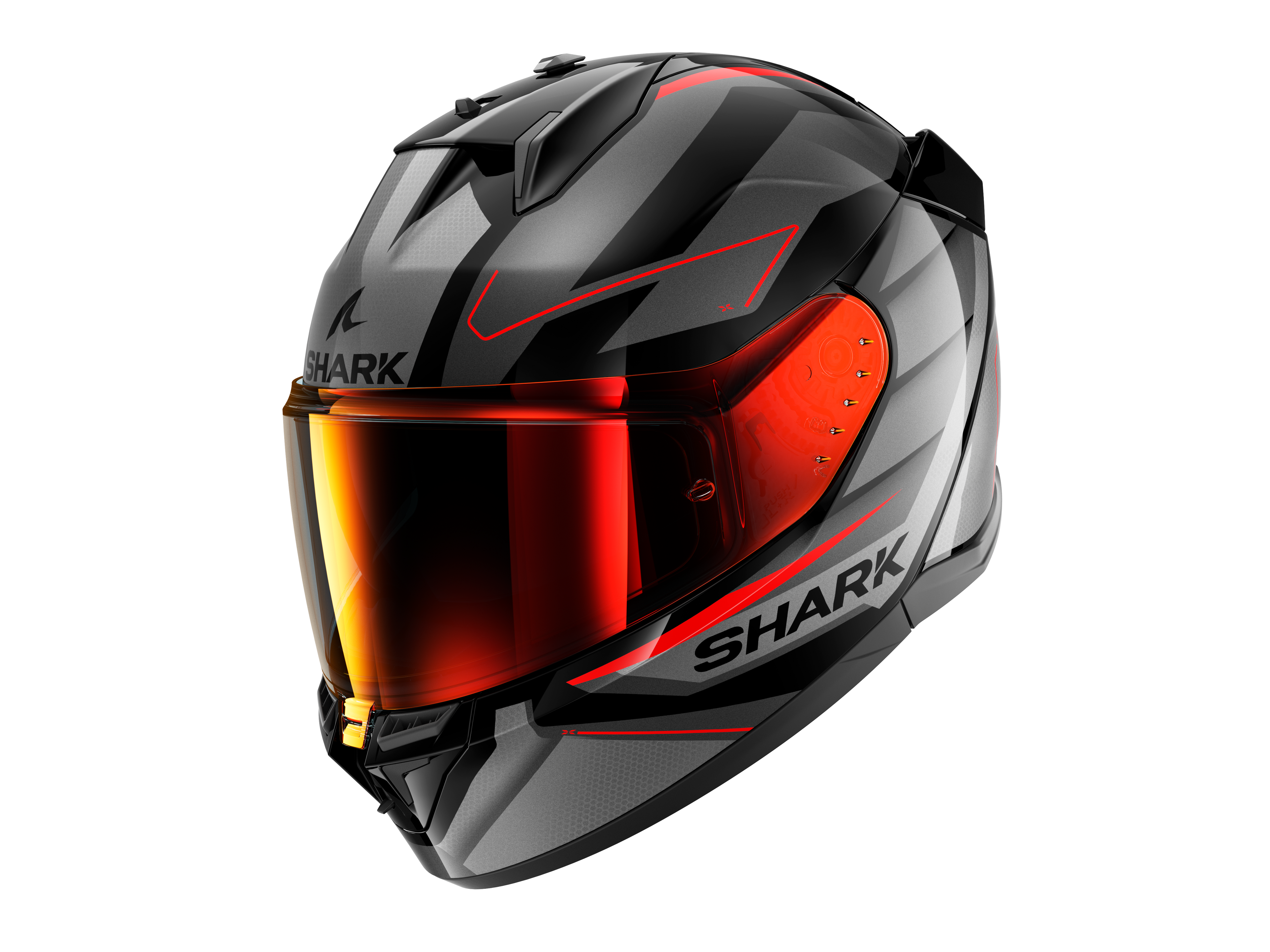 CAPACETE SHARK D-SKWAL 3 SIZLER PRETO/ANTRACITE/VERMELHO (KAR) - XL -