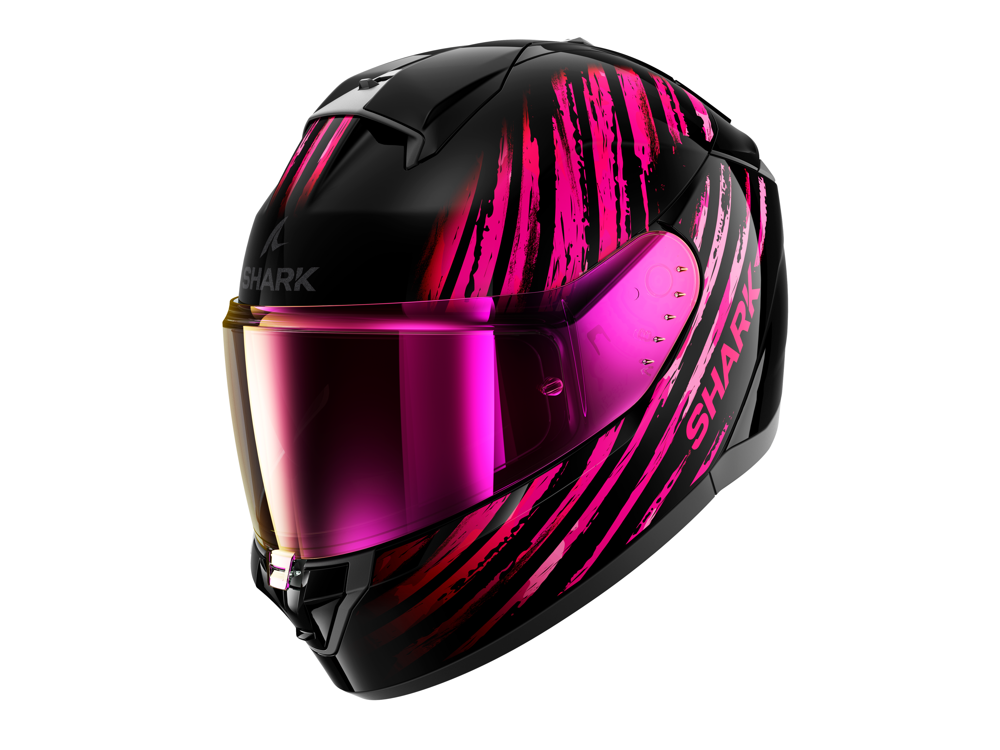 CAPACETE SHARK RIDILL 2 ASSYA PRETO/ROSA (KVV) - XS