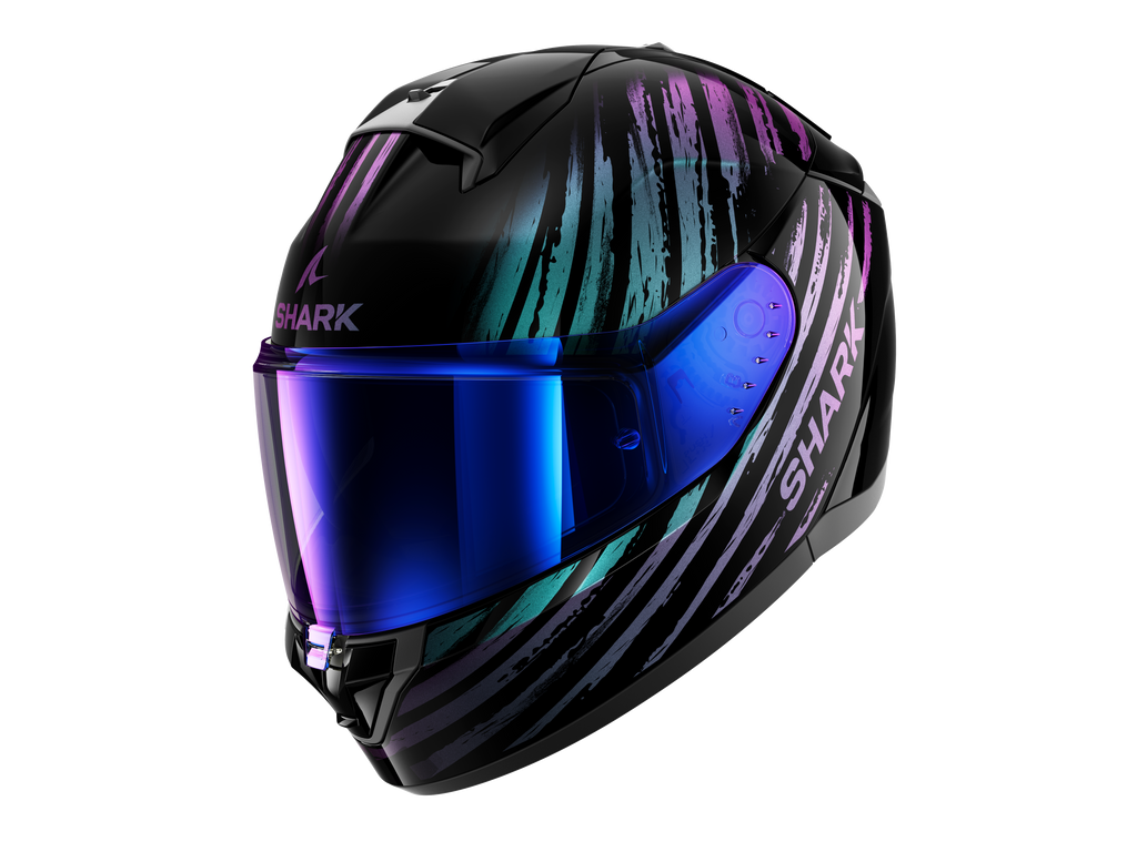 CAPACETE SHARK RIDILL 2 ASSYA PRETO/BRILHANTE (KXK) - XS