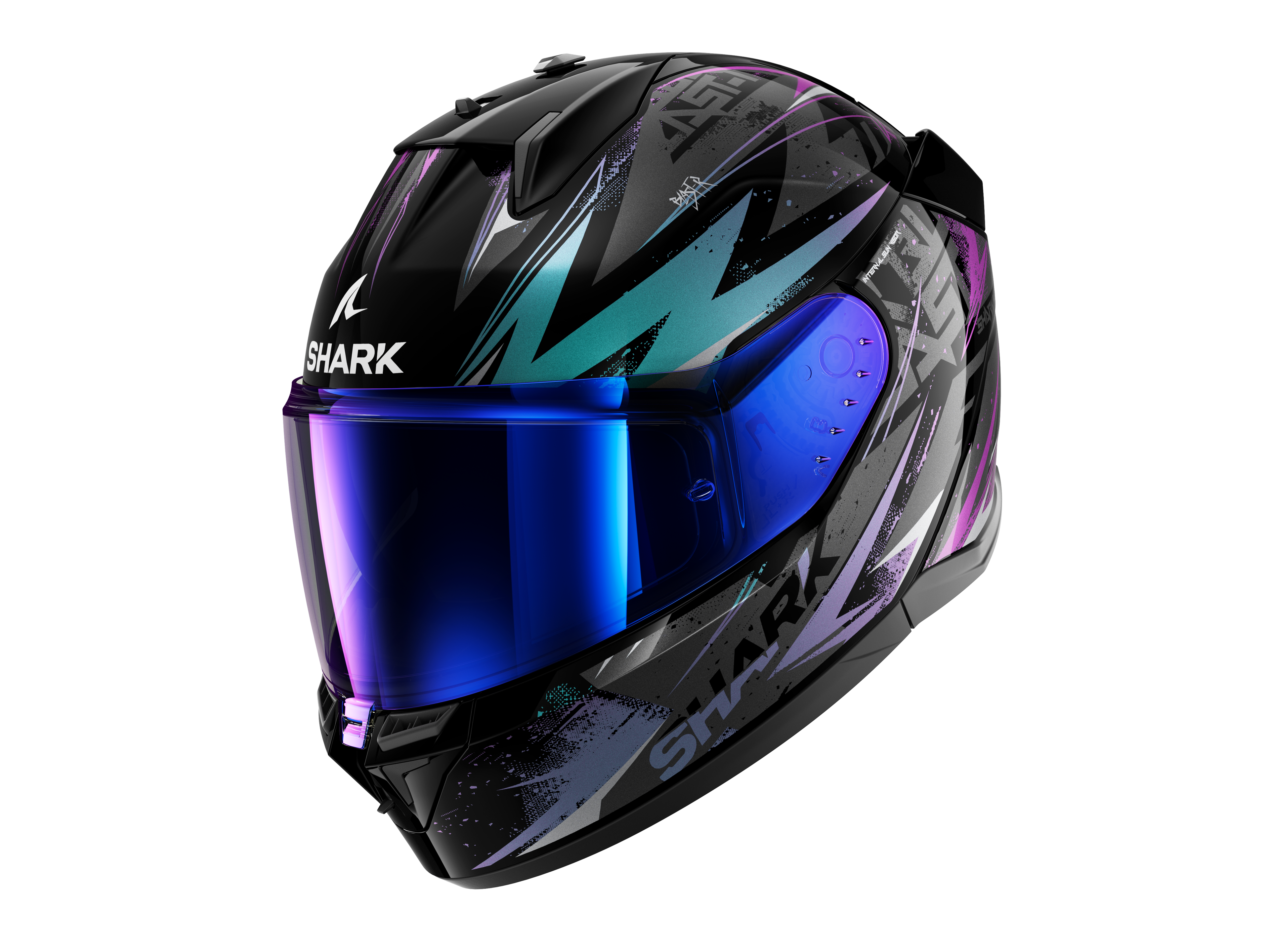 CAPACETE SHARK D-SKWAL 3 BLAST-R PRT/VRD/BRILHANTE (KGX) - S