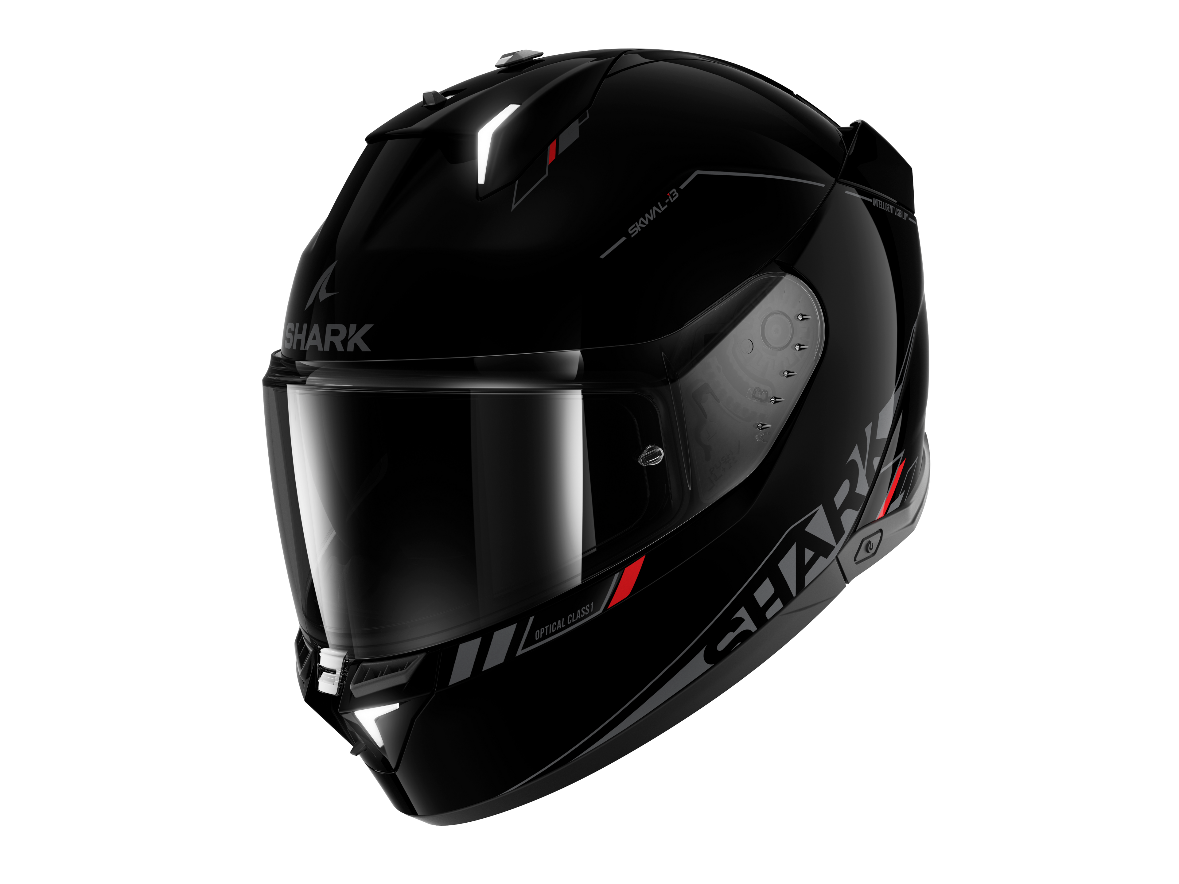 CAPACETE SHARK SKWAL i3 BLANK SP PRETO/ANTRACITE/VERMELHO (KAR) - XL -