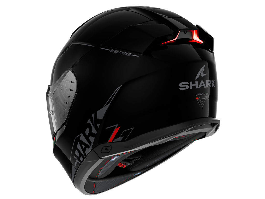 CAPACETE SHARK SKWAL i3 BLANK SP PRETO/ANTRACITE/VERMELHO (KAR) - XL -