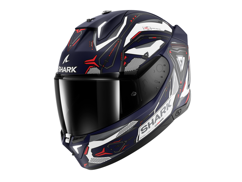 CAPACETE SHARK SKWAL i3 LINIK MAT AZUL/BRANCO/VERMELHO (BWR) - S -