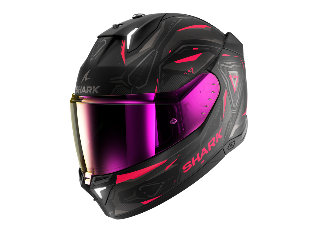 CAPACETE SHARK SKWAL i3 LINIK PRETO/ROSA (KVA) - XS -