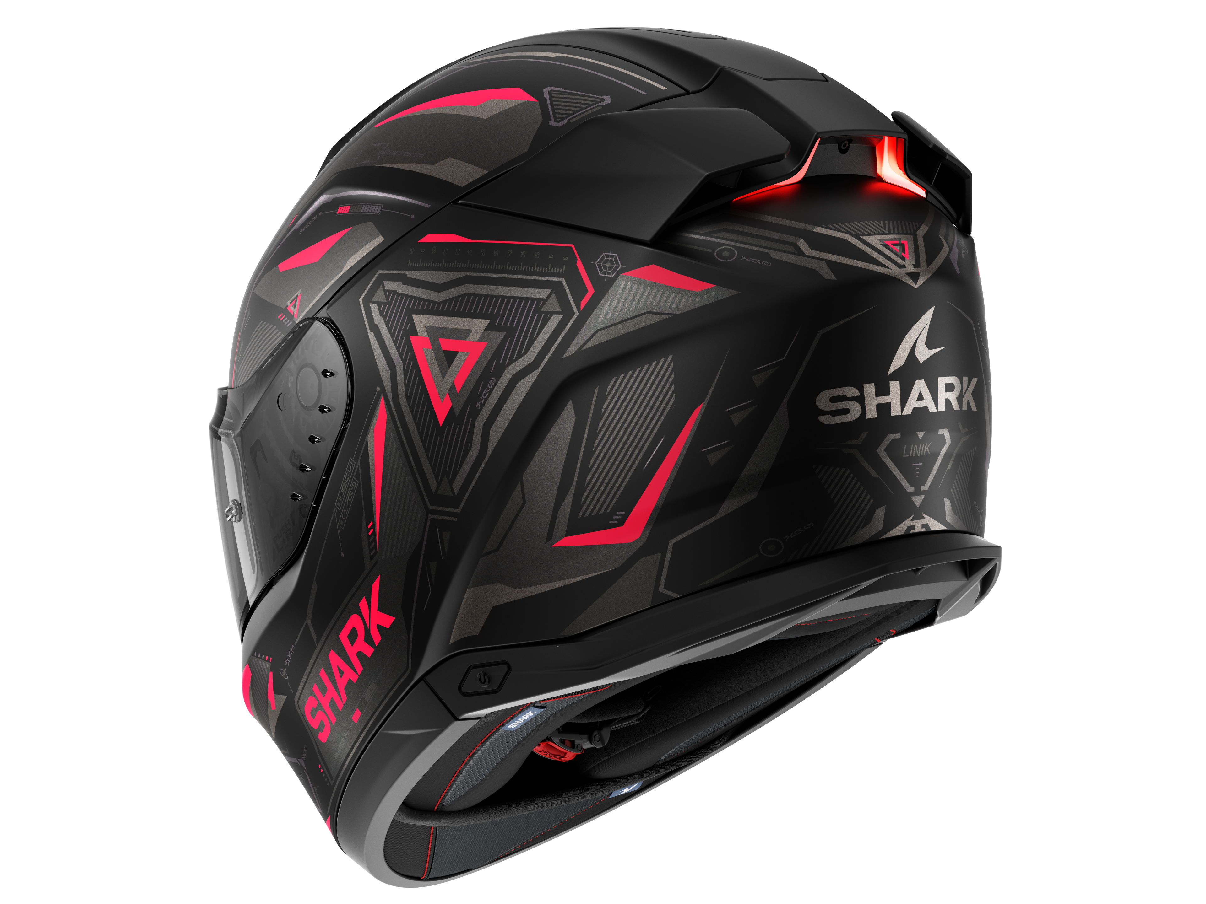 CAPACETE SHARK SKWAL i3 LINIK PRETO/ROSA (KVA) - XS -