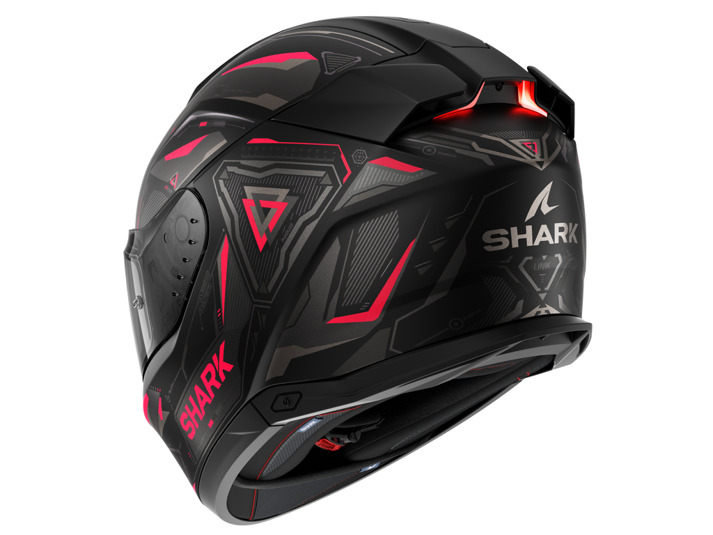 CAPACETE SHARK SKWAL i3 LINIK PRETO/ROSA (KVA) - M -