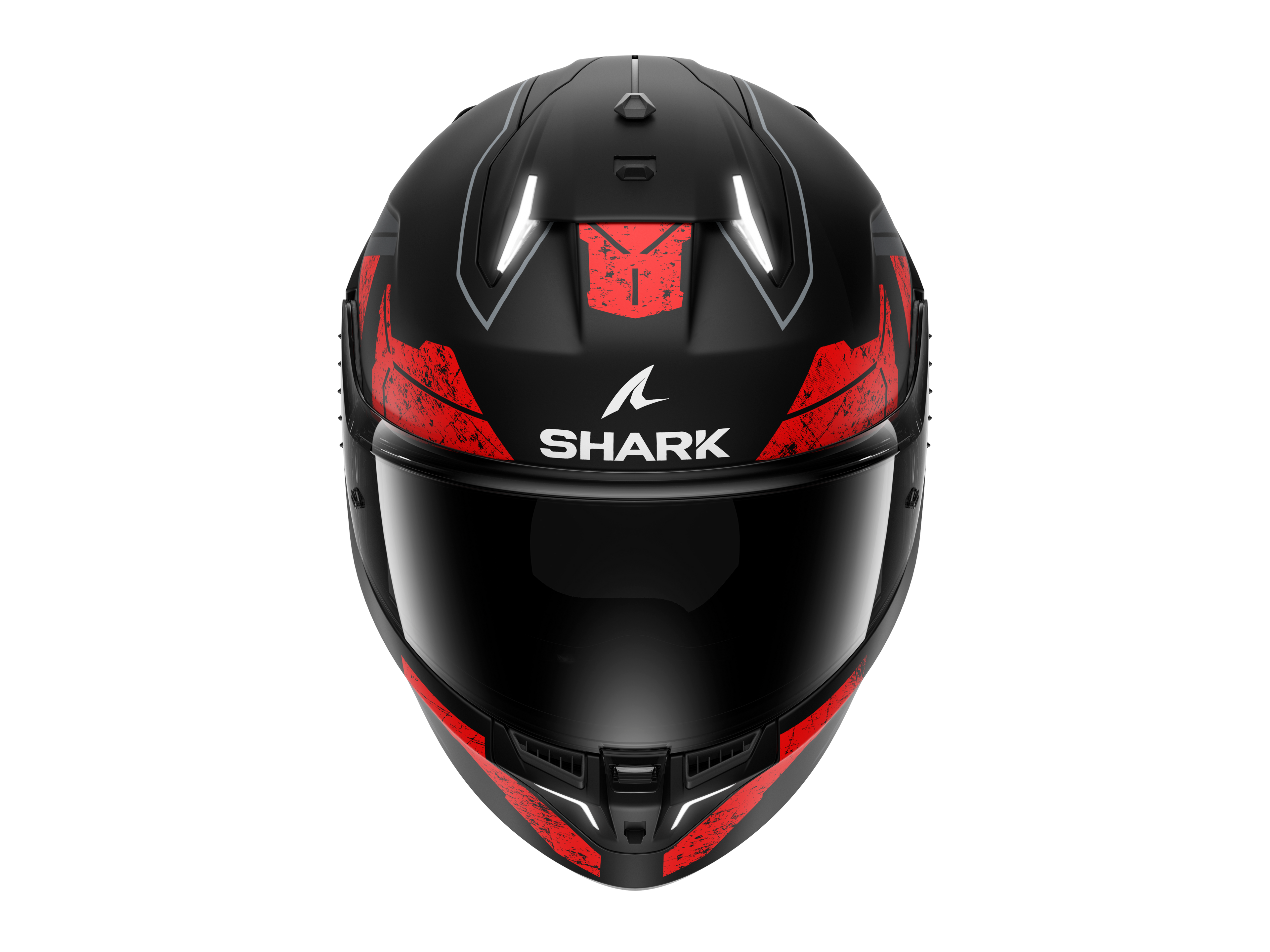 CAPACETE SHARK SKWAL i3 RHAD MAT PRETO/CROMADO/VERMELHO (KUR) - S -
