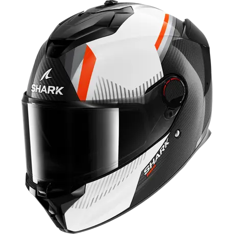 CAPACETE SHARK SPARTAN GT PRO DOKHTA CARBON CARBONO/BRANCO/LARANJA (DWO)- M -