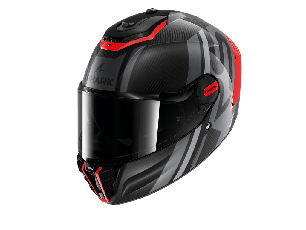 CAPACETE SHARK SPARTAN RS CARBON SHAWN CARBONO/LARANJA/PRATA (DOS) - M -