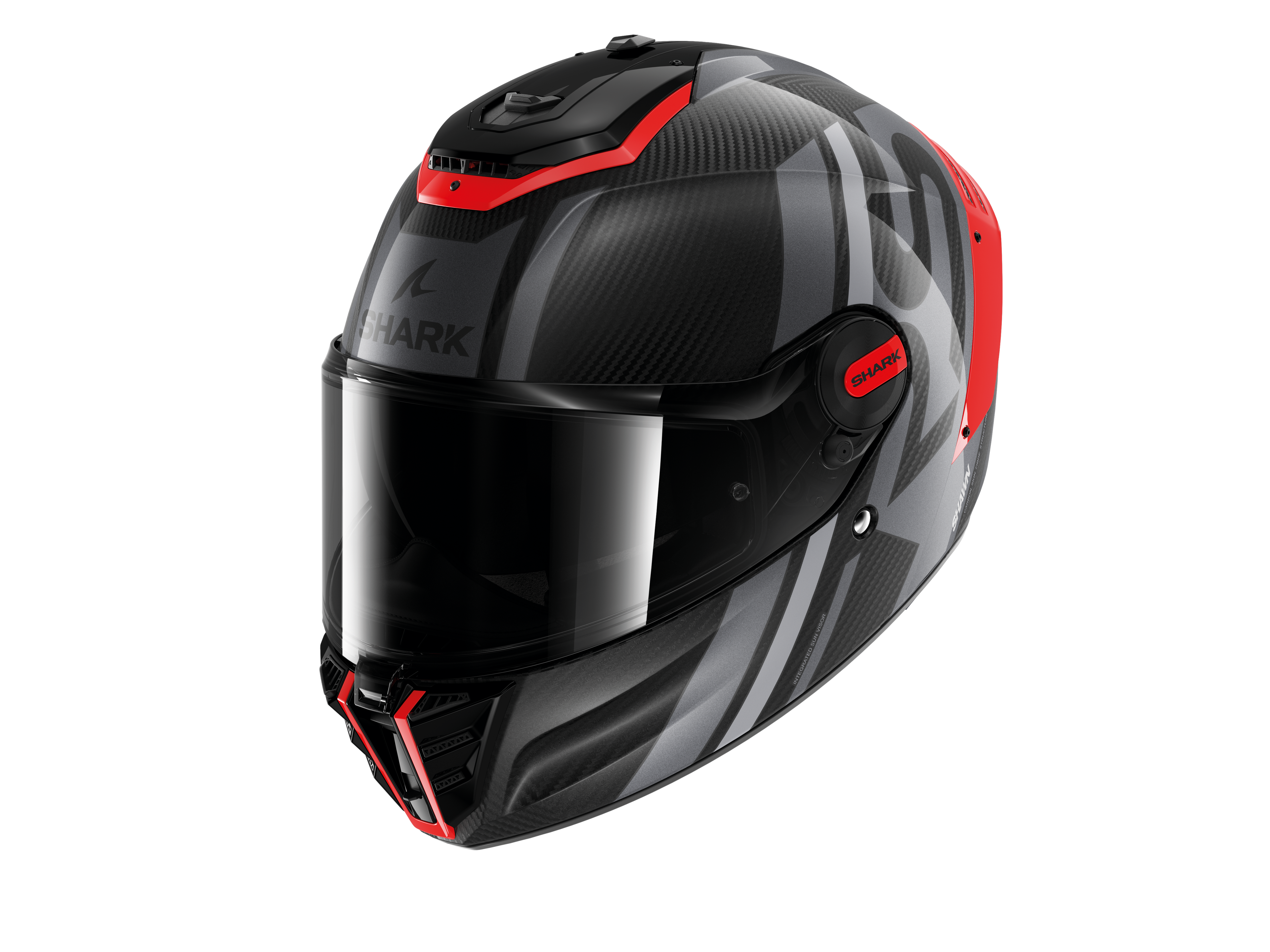 CAPACETE SHARK SPARTAN RS CARBON SHAWN CARBONO/LARANJA/PRATA (DOS) - M -