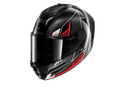 CAPACETE SHARK SPARTAN RS BYHRON PRETO/CROMADO/VERMELHO (KIR) - M -