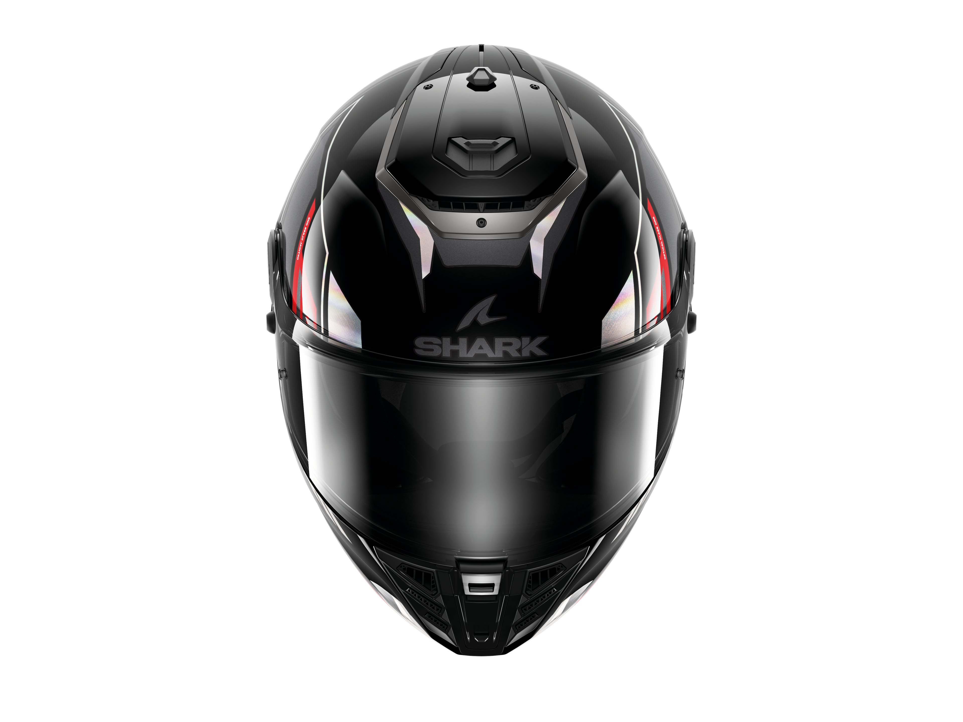 CAPACETE SHARK SPARTAN RS BYHRON PRETO/CROMADO/VERMELHO (KIR) - M -