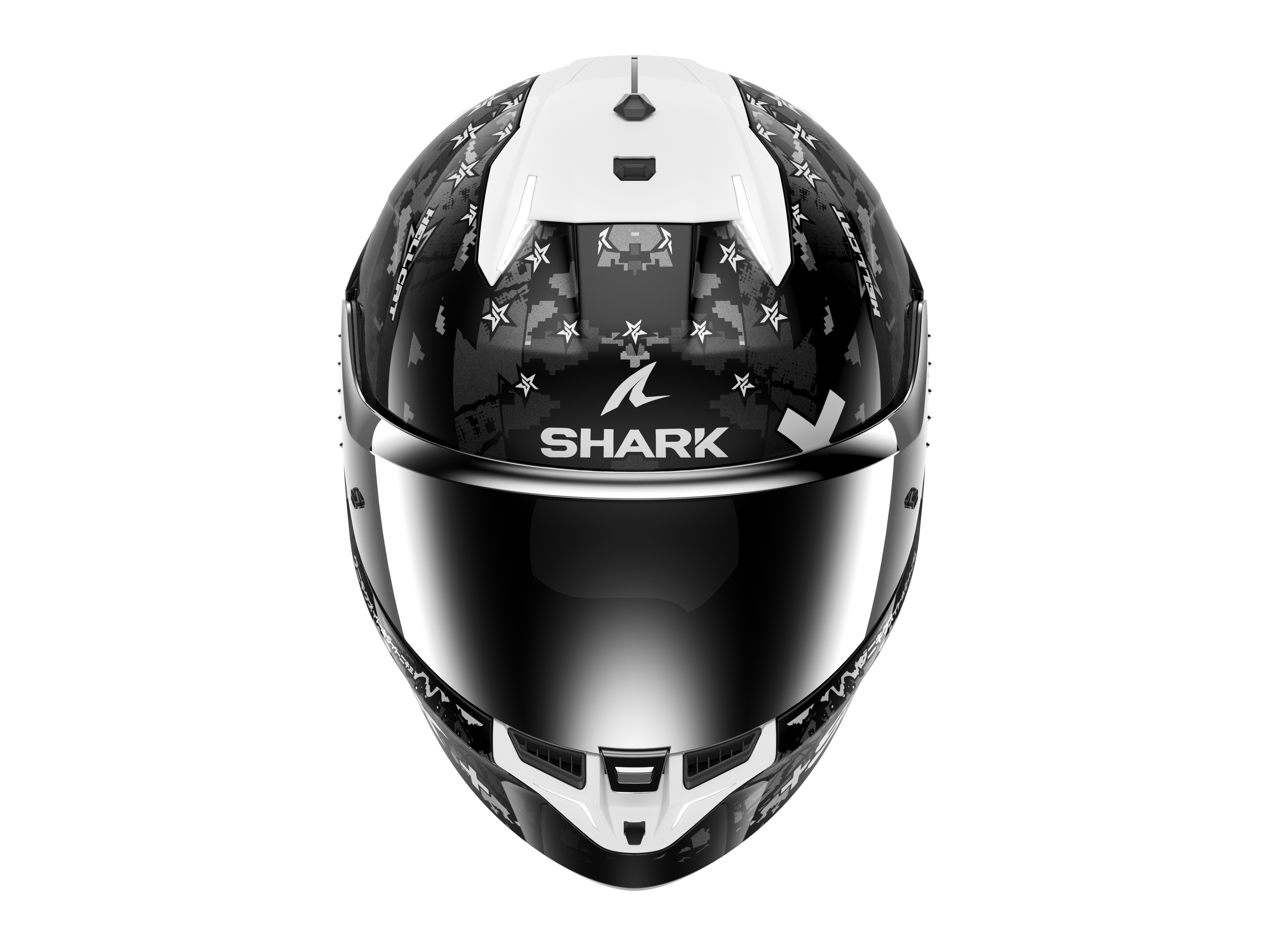 CAPACETE SHARK SKWAL i3 HELLCAT PRETO/CROMADO/CINZA (KUS) - L -